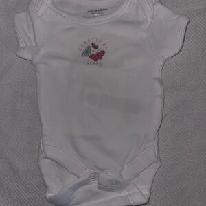 Primark White Baby Onesie with Butterfly Print